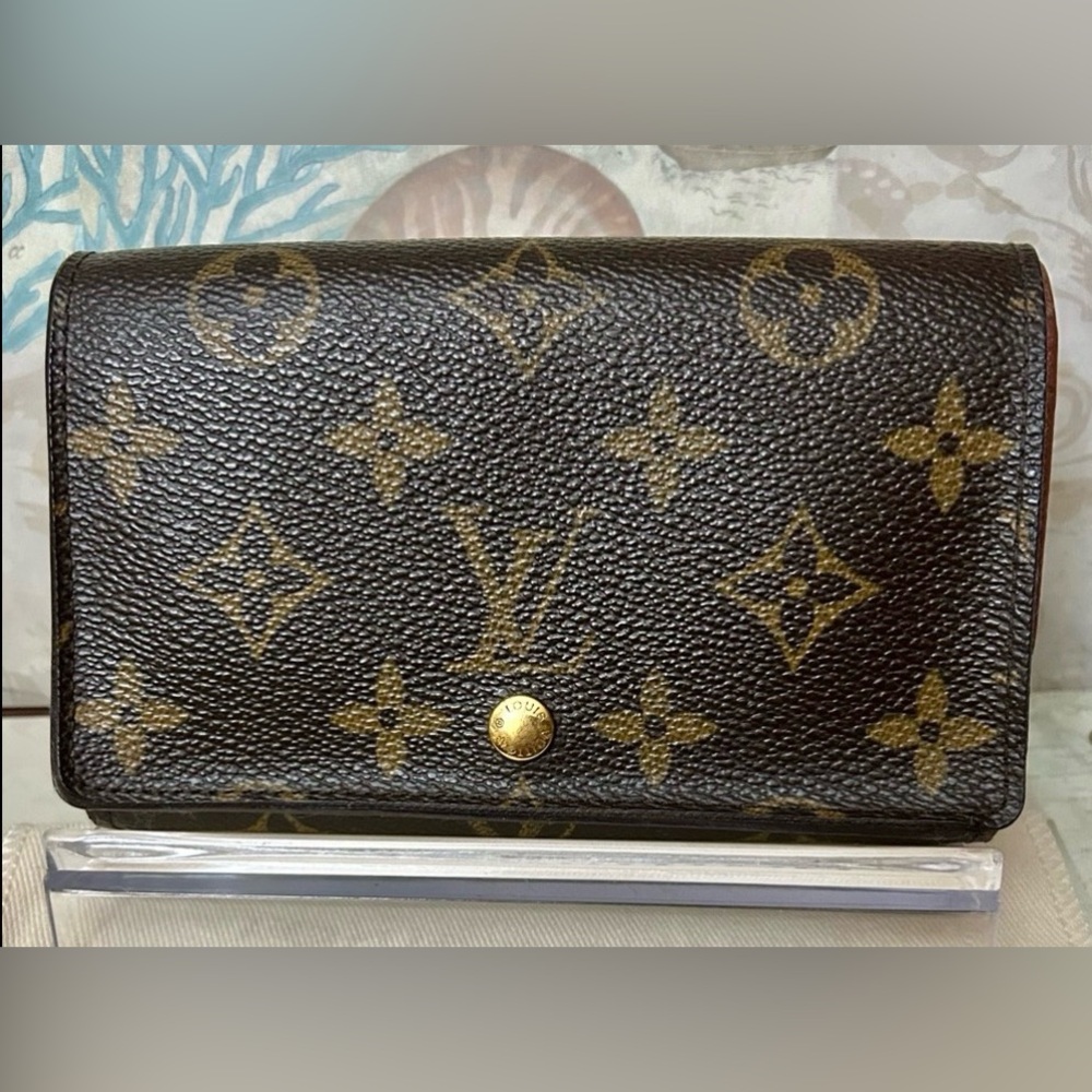 Louis Vuitton Monogram Porte Monnaie Tresor Wallet RA0053